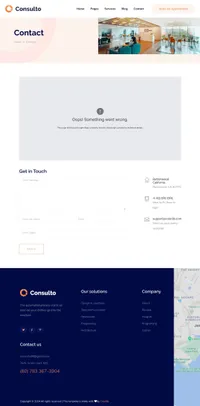 consulto mini website template desktop screenshot