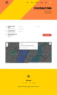 steve mini website template desktop screenshot
