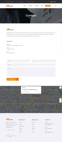 elearn mini website template desktop screenshot