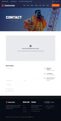 constructioncompany mini website template desktop screenshot