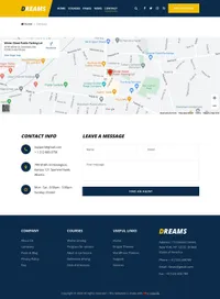 dreams mini website template desktop screenshot