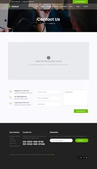 medical mini website template desktop screenshot
