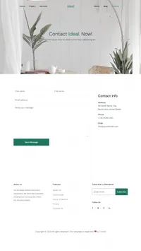 ideal mini website template desktop screenshot