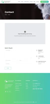 environmentalorganization mini website template desktop screenshot
