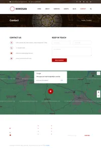 mimosan mini website template desktop screenshot