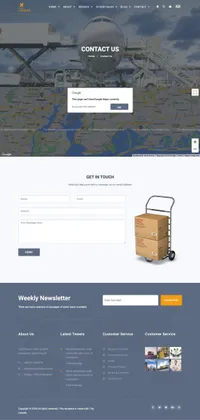 carries mini website template desktop screenshot