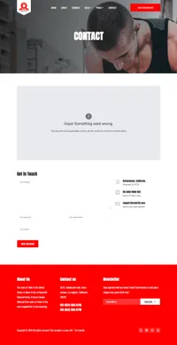 fitfloss mini website template desktop screenshot