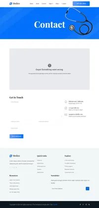 medico mini website template desktop screenshot