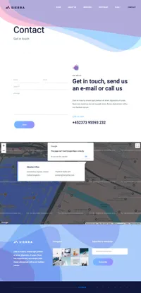 sierra mini website template desktop screenshot