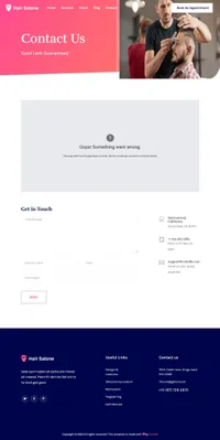 hairsalone mini website template desktop screenshot