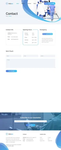 medart mini website template desktop screenshot