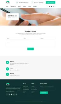 aler mini website template desktop screenshot