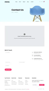 aranoz mini website template desktop screenshot