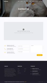 animal-shelter mini website template desktop screenshot