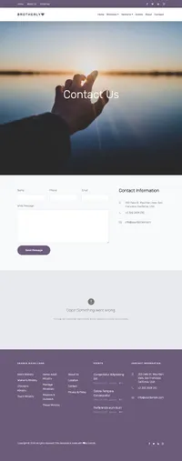 brotherlylove mini website template desktop screenshot