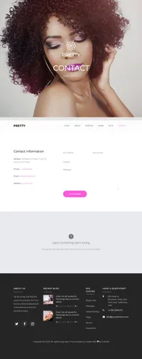 pretty mini website template desktop screenshot