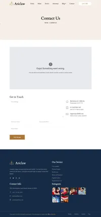 ariclaw mini website template desktop screenshot