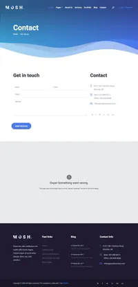 mosh mini website template desktop screenshot