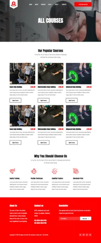 fitfloss mini website template desktop screenshot