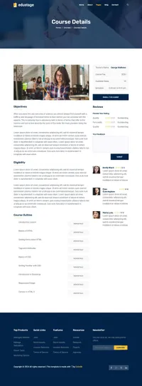 edustage mini website template desktop screenshot