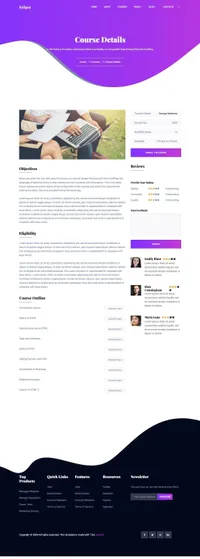 eclipse mini website template desktop screenshot