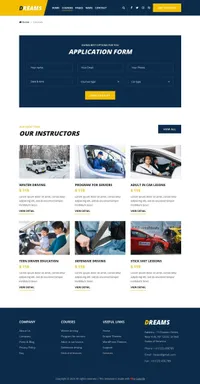 dreams mini website template desktop screenshot