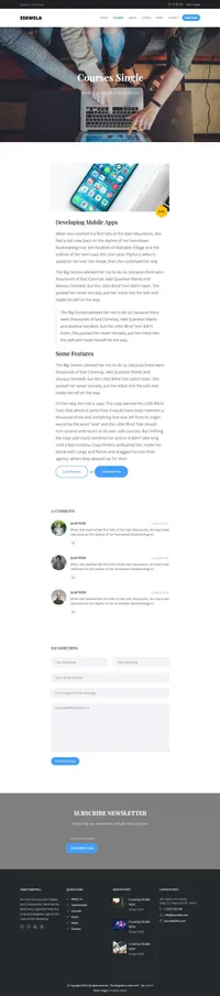 eskwela mini website template desktop screenshot