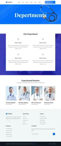 medico mini website template desktop screenshot