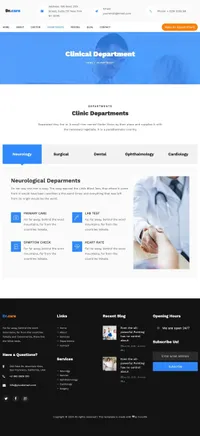 drcare mini website template desktop screenshot