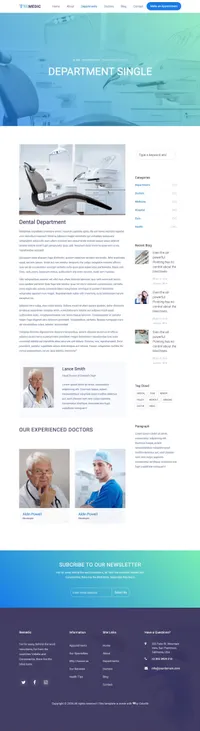 remedic mini website template desktop screenshot