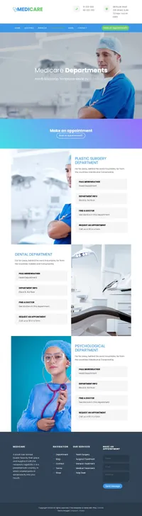 medicare mini website template desktop screenshot
