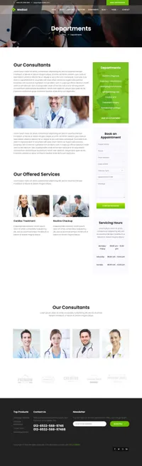 medical mini website template desktop screenshot