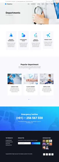 medino mini website template desktop screenshot