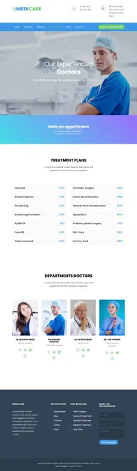 medicare mini website template desktop screenshot