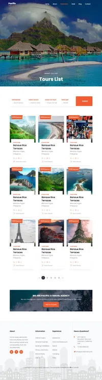 pacific mini website template desktop screenshot