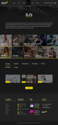eighty8 mini website template desktop screenshot