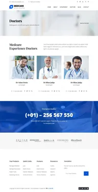 medcare mini website template desktop screenshot