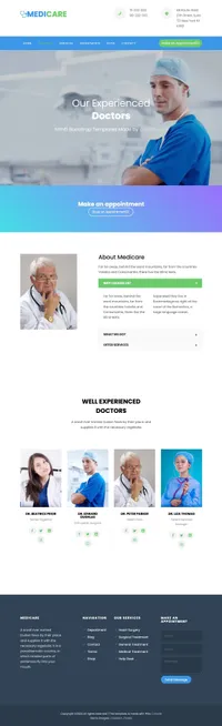 medicare mini website template desktop screenshot