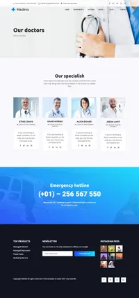 medino mini website template desktop screenshot