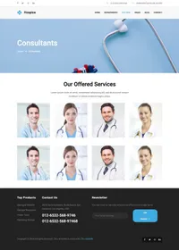 hospice mini website template desktop screenshot