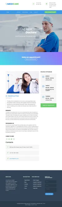 medicare mini website template desktop screenshot