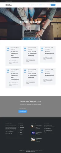 eskwela mini website template desktop screenshot