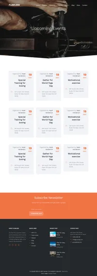 flawless mini website template desktop screenshot