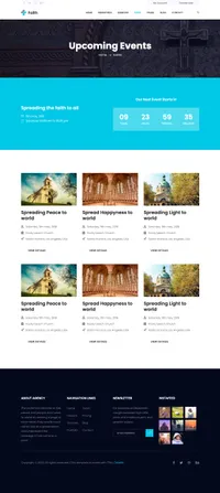 faith mini website template desktop screenshot