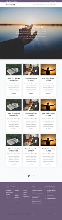 brotherlylove mini website template desktop screenshot