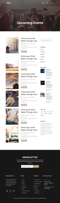 spring mini website template desktop screenshot