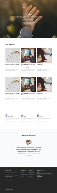 inward mini website template desktop screenshot
