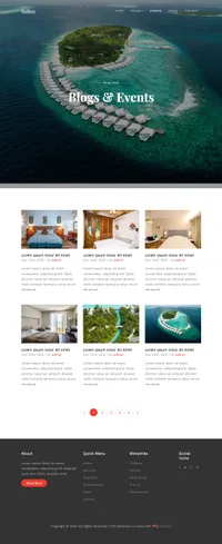 suites mini website template desktop screenshot
