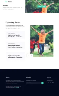 cause mini website template desktop screenshot