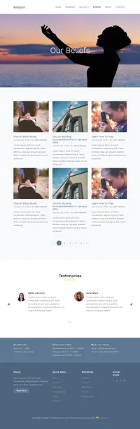 reborn mini website template desktop screenshot